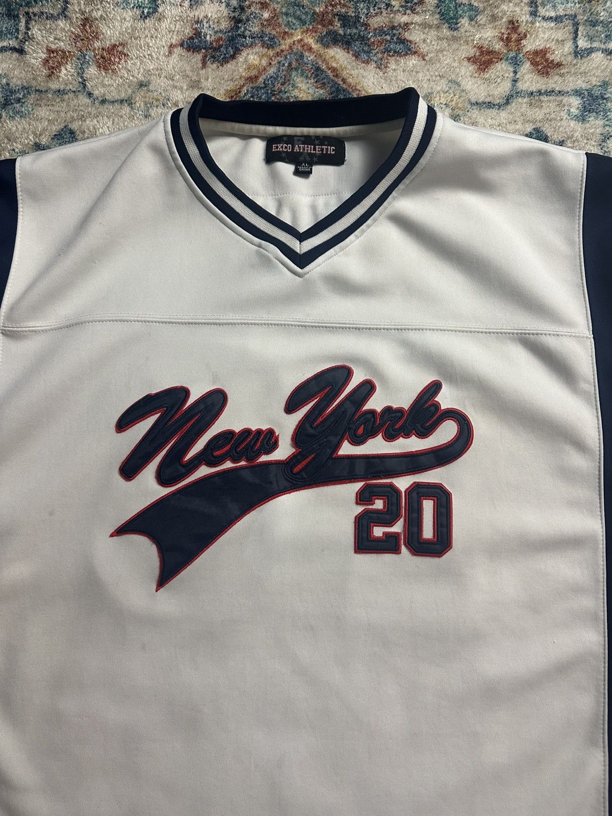 Vintage Vintage Y2K Exco New York Pullover Baseball Jersey Size XL Size US XL / EU 56 / 4 - 4 Thumbnail