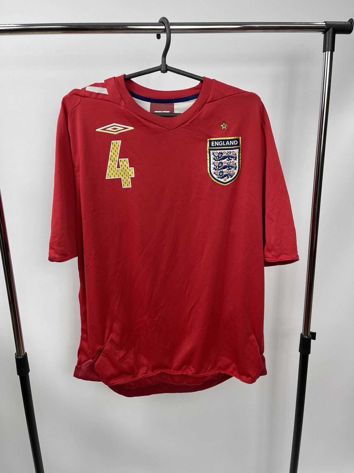 Umbro × Vintage England Football Shirt Jersey 2006-2008 GERRARD #4 Size XL Size US XL / EU 56 / 4 - 2 Thumbnail