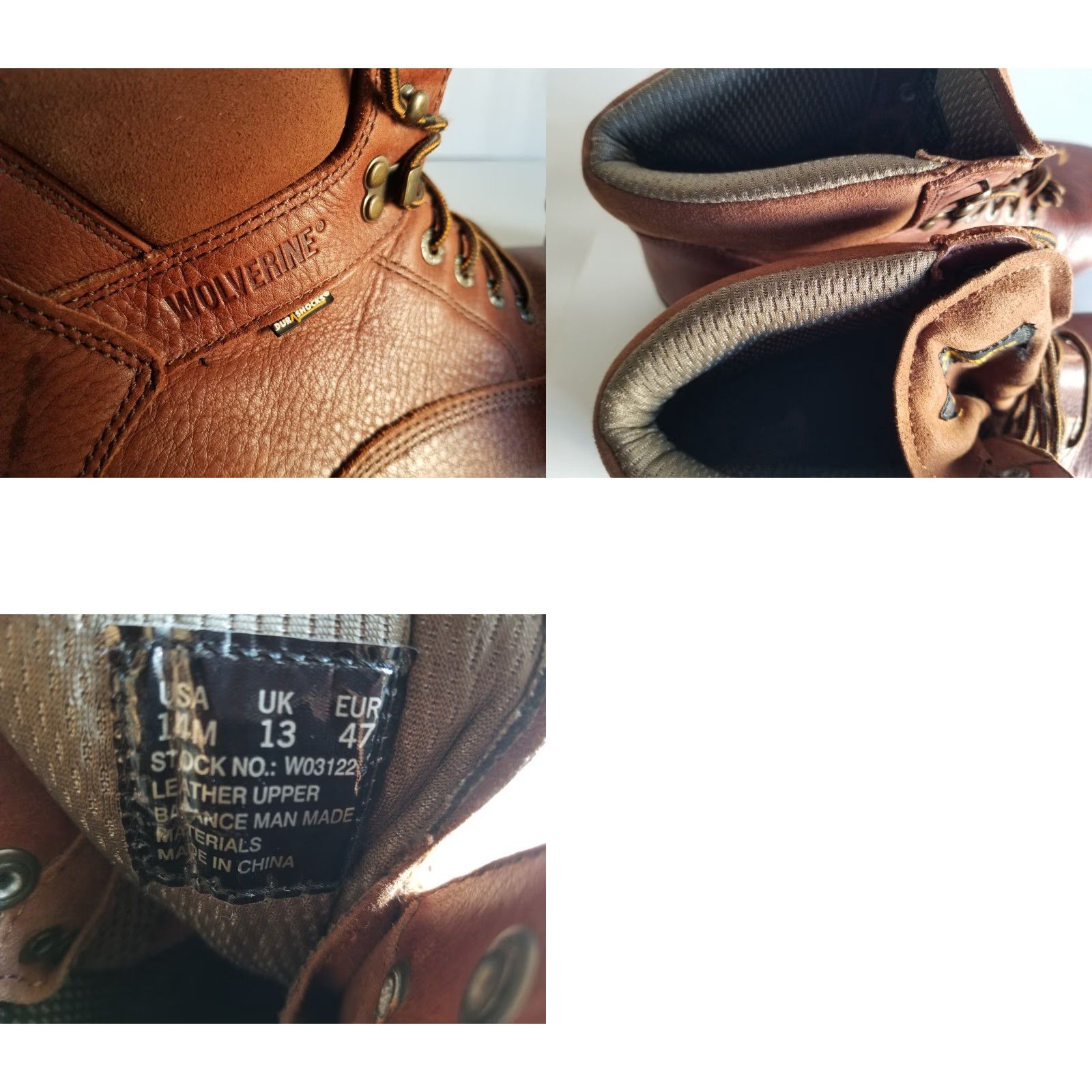 Vintage Wolverine Durashocks SR 6" Soft Toe Boot Brown Men's Size 14 Medium Size US 13 / EU 46 - 9 Thumbnail