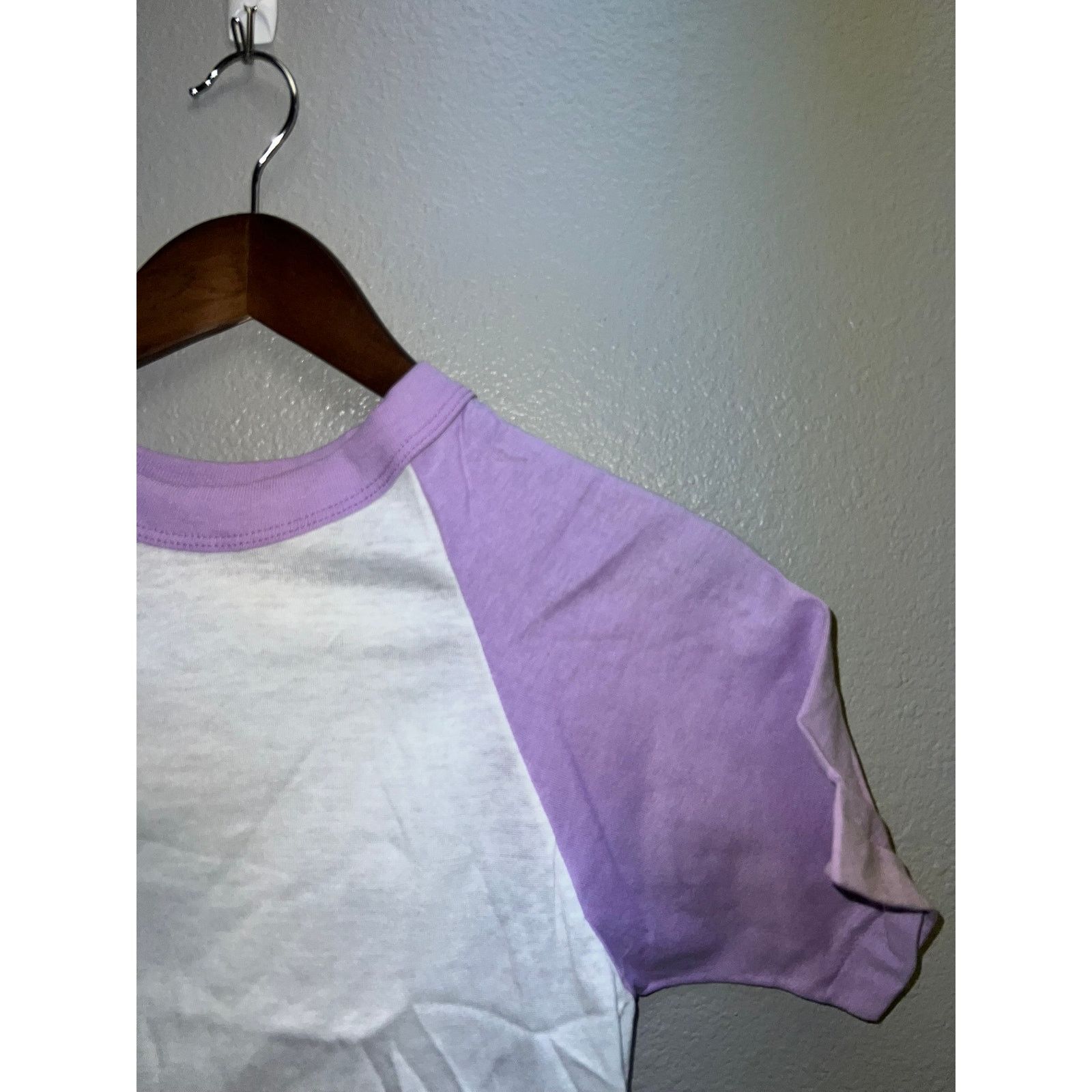 Other 80s Women's Sportswear White Purple Crop Top Shirt Women S Size S / US 4 / IT 40 - 2 Thumbnail