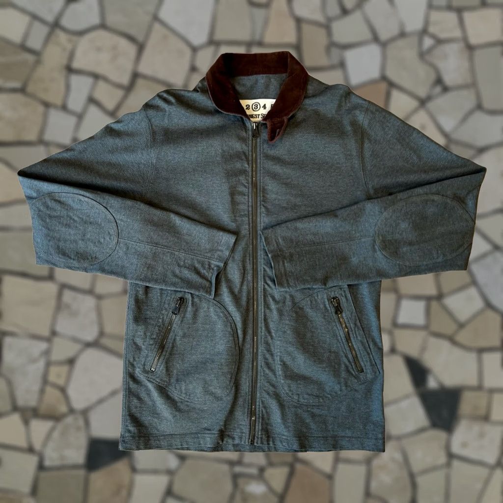 Vintage Earnest Sewn Jacket Mens M Gray Cotton Blend Full Zip Corduroy Collar Pockets Lightweight Casual Workwear Travel Knit Size US M / EU 48-50 / 2 - 1 Thumbnail