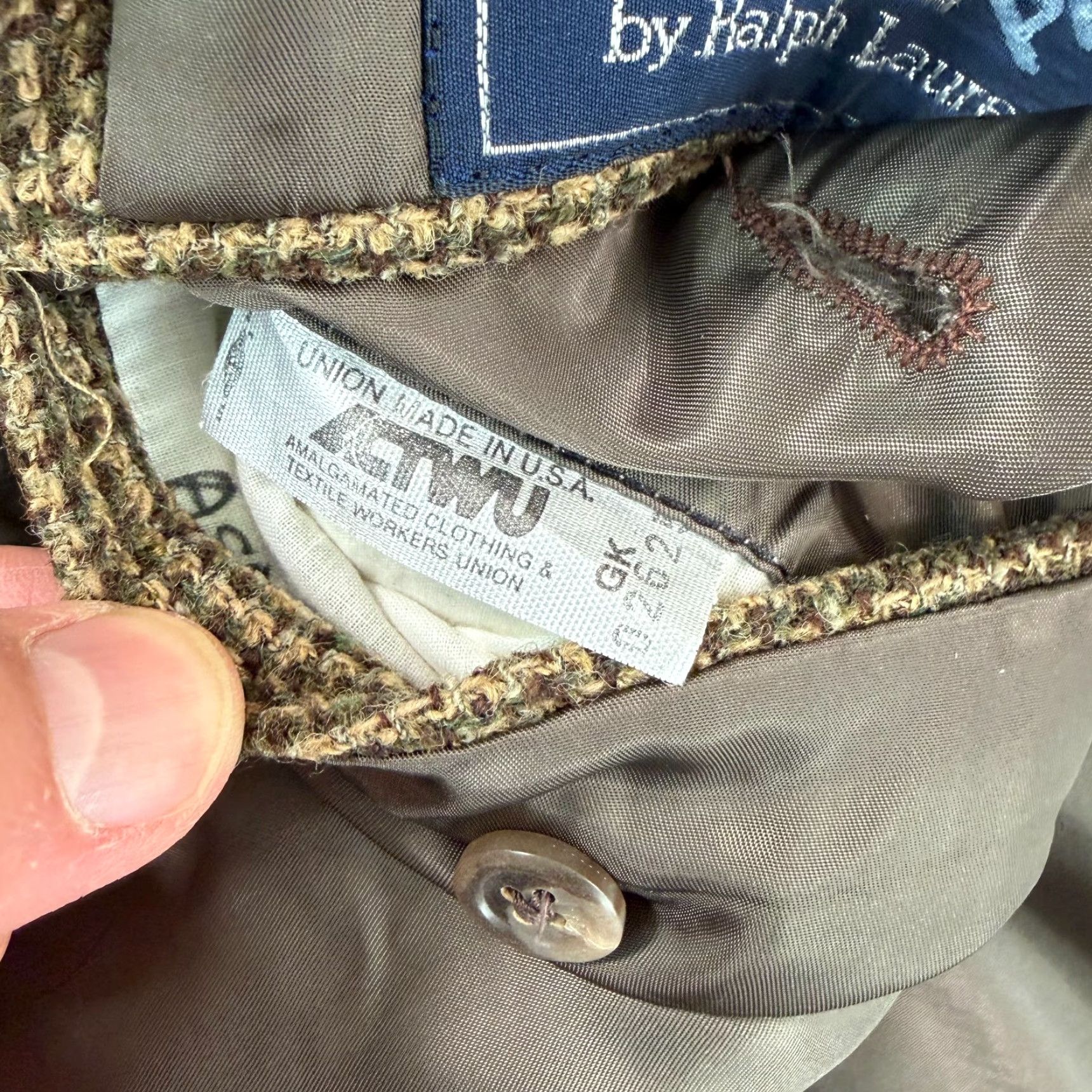 Ralph Lauren VINTAGE Polo Ralph Lauren Blazer Sports Coat Men 42L Brown Union Made in USA N/a Not Applicable? Size US XL / EU 56 / 4 - 5 Thumbnail
