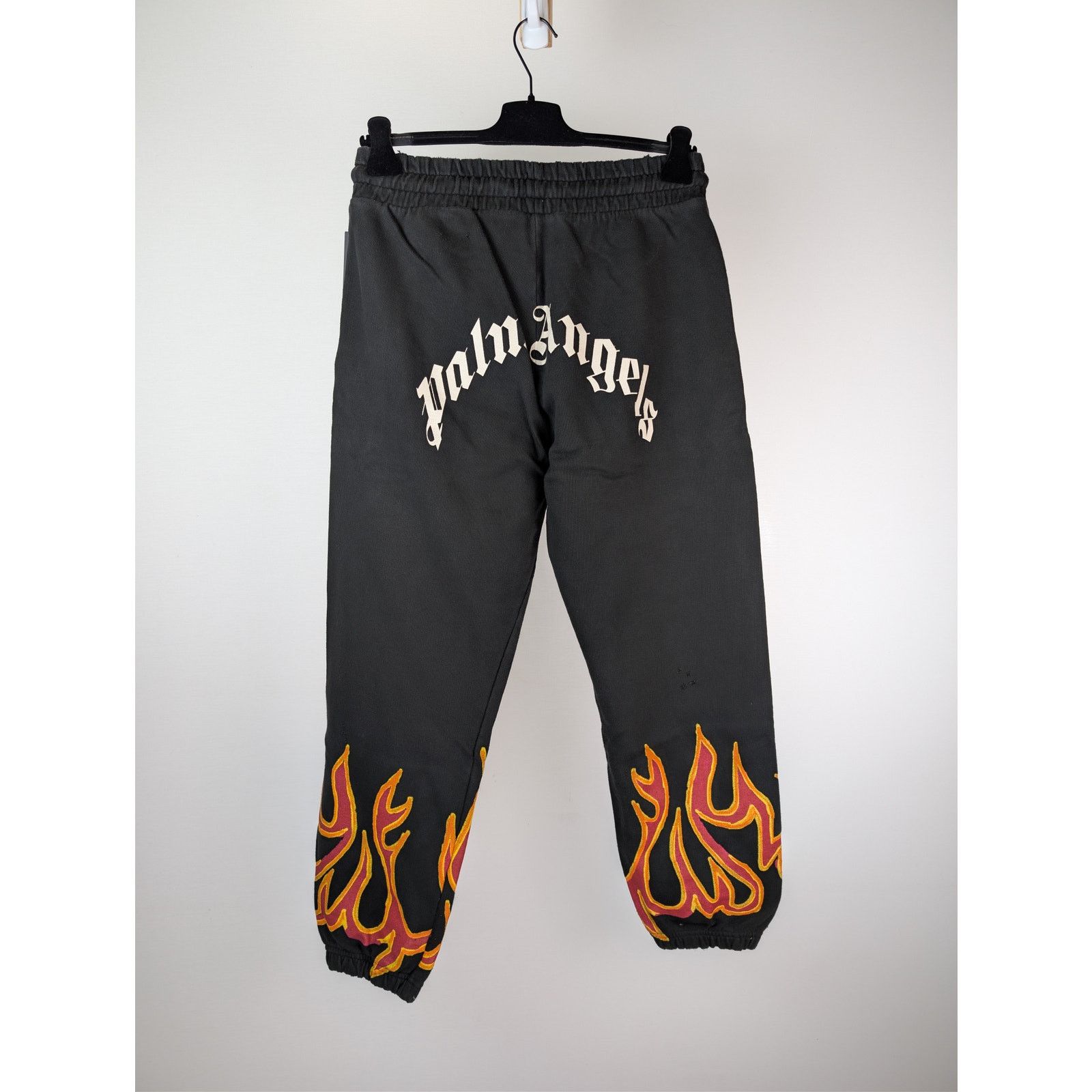 Palm Angels o1rshd1 GD Graffiti Flames 🔥 Sweatpants in Black / Red Size US 36 / EU 52 - 11 Thumbnail