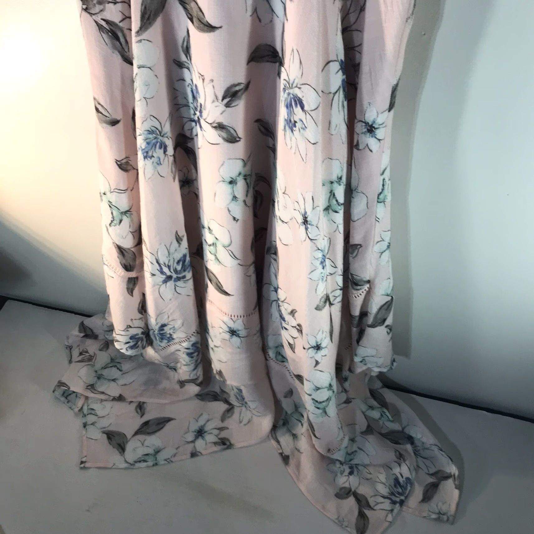 Vintage Candies Floral Strappy Maxi Dress Womens XL Light Pink Long Summer Party Size XL / US 12-14 / IT 48-50 - 3 Thumbnail