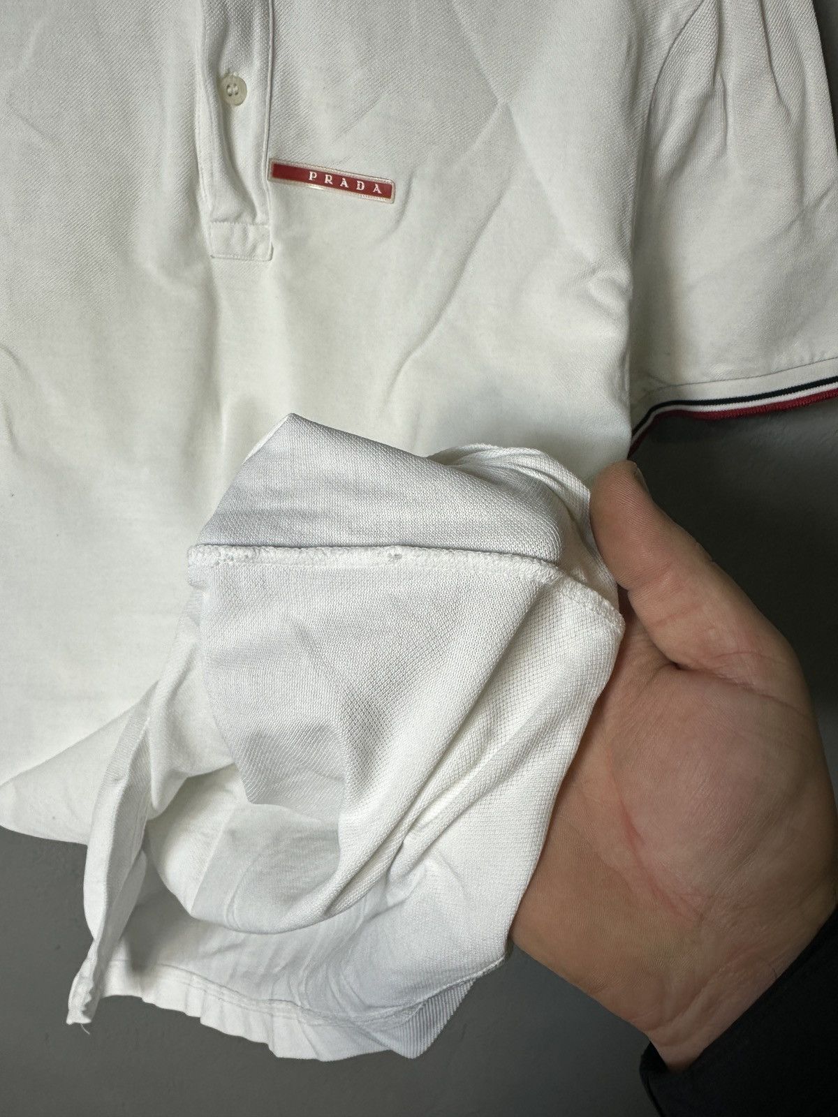 Prada Prada Polo Tshirt Tee Logo Red Rare Y2K Size US M / EU 48-50 / 2 - 7 Thumbnail