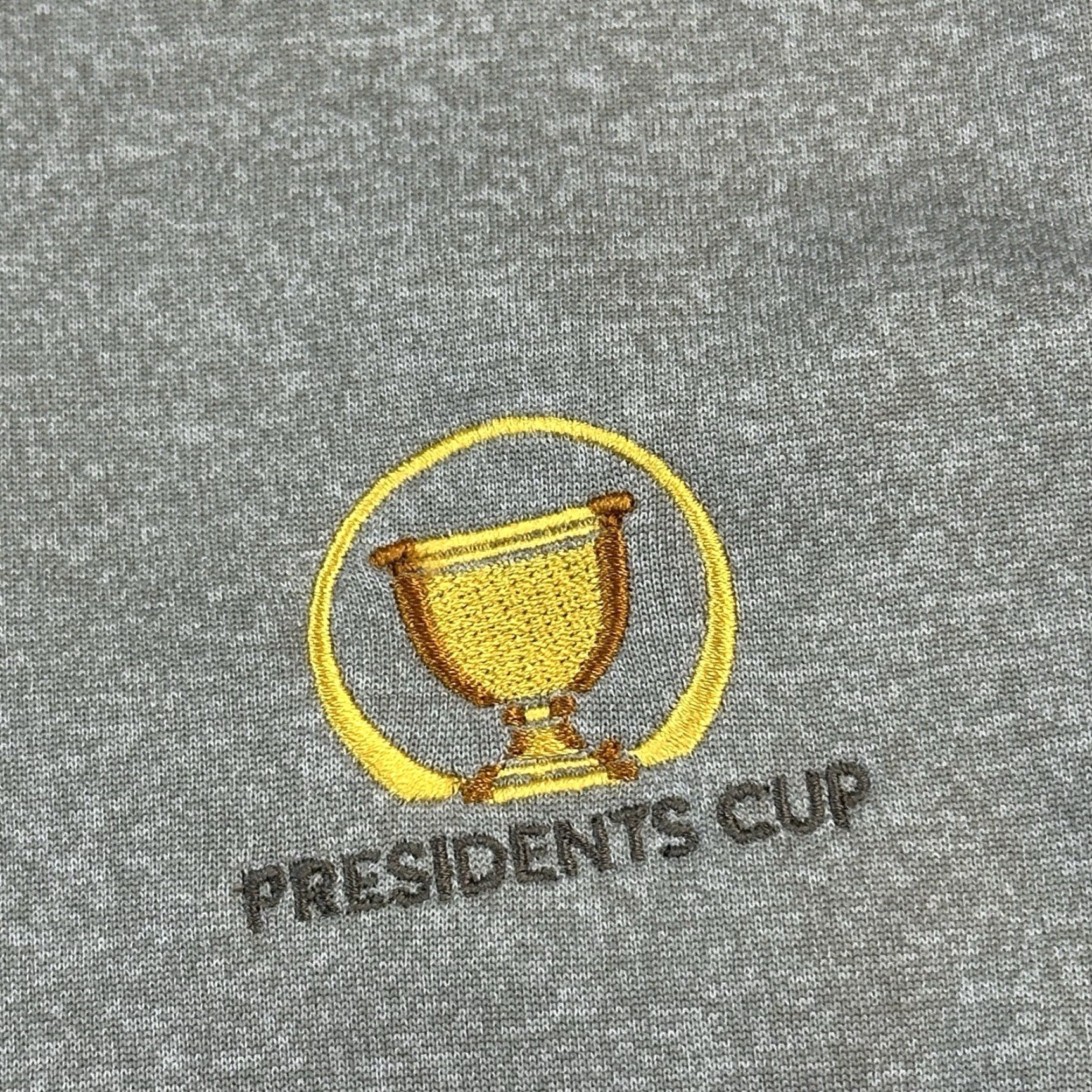 Vintage Clique Sweatshirt Mens 4XL Gray Presidents Cup Pocket Golf Pullover OEKO-TEX Size US XXL / EU 58 / 5 - 4 Thumbnail