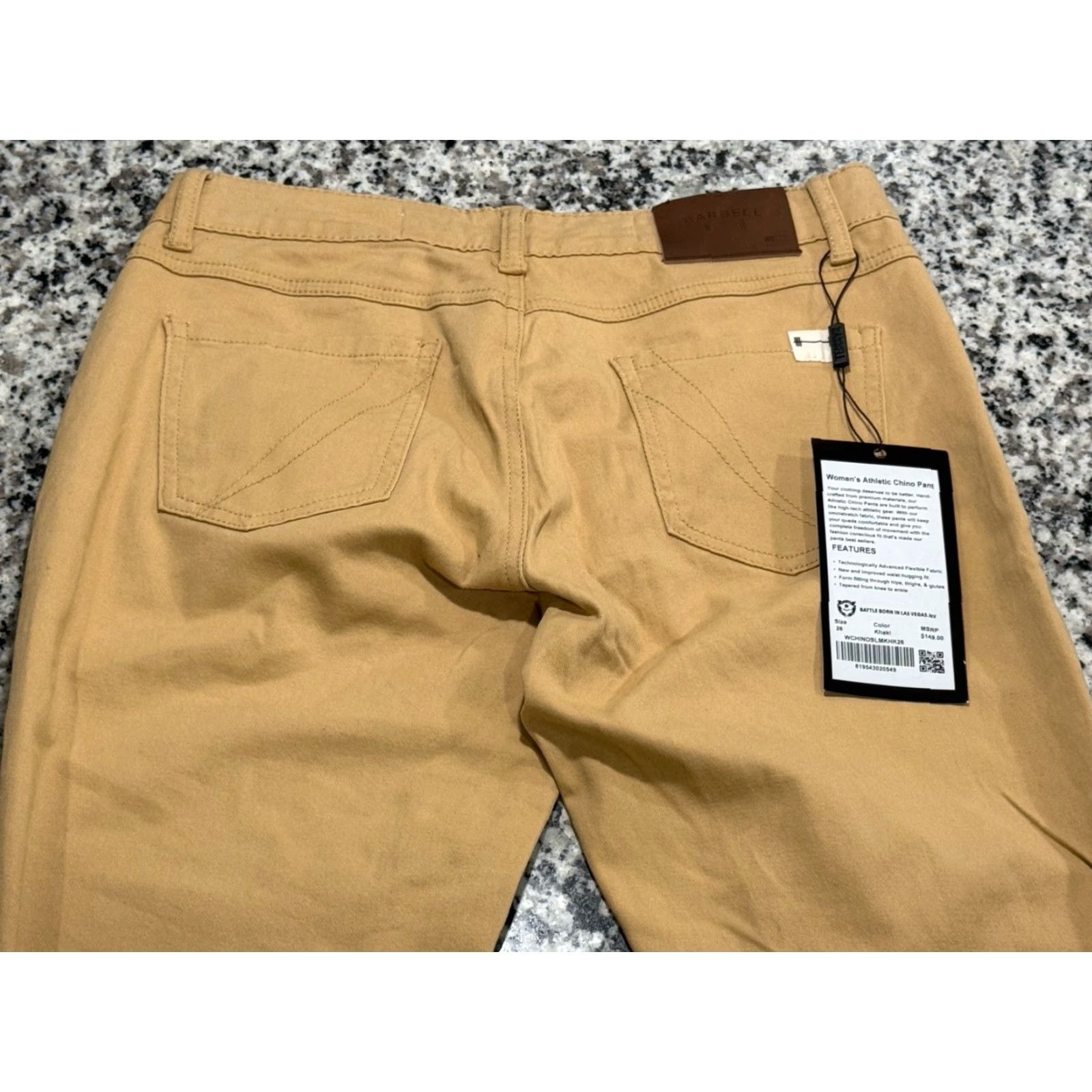 Vintage VINTAGE Barbell Apparel Women's Chino Pants Athletic 26 Khaki Stretch Casual 90s Size 26" / US 2 / IT 38 - 6 Thumbnail