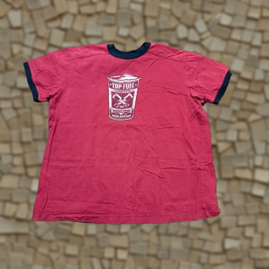 Old Navy Vintage Old Navy Shirts Mens XL Red Black Short Sleeve Top Fuel Porter Shirt Size US XL / EU 56 / 4 - 1 Thumbnail