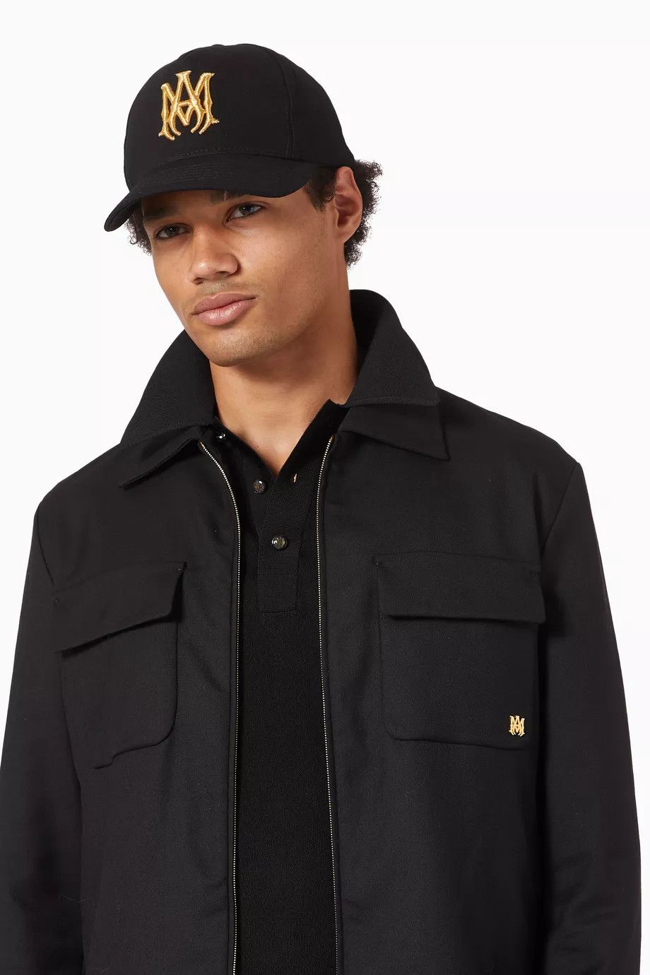 Amiri os11x1225 Size: OS / MA Embroidered Baseball Cap in Black Size ONE SIZE - 2 Thumbnail