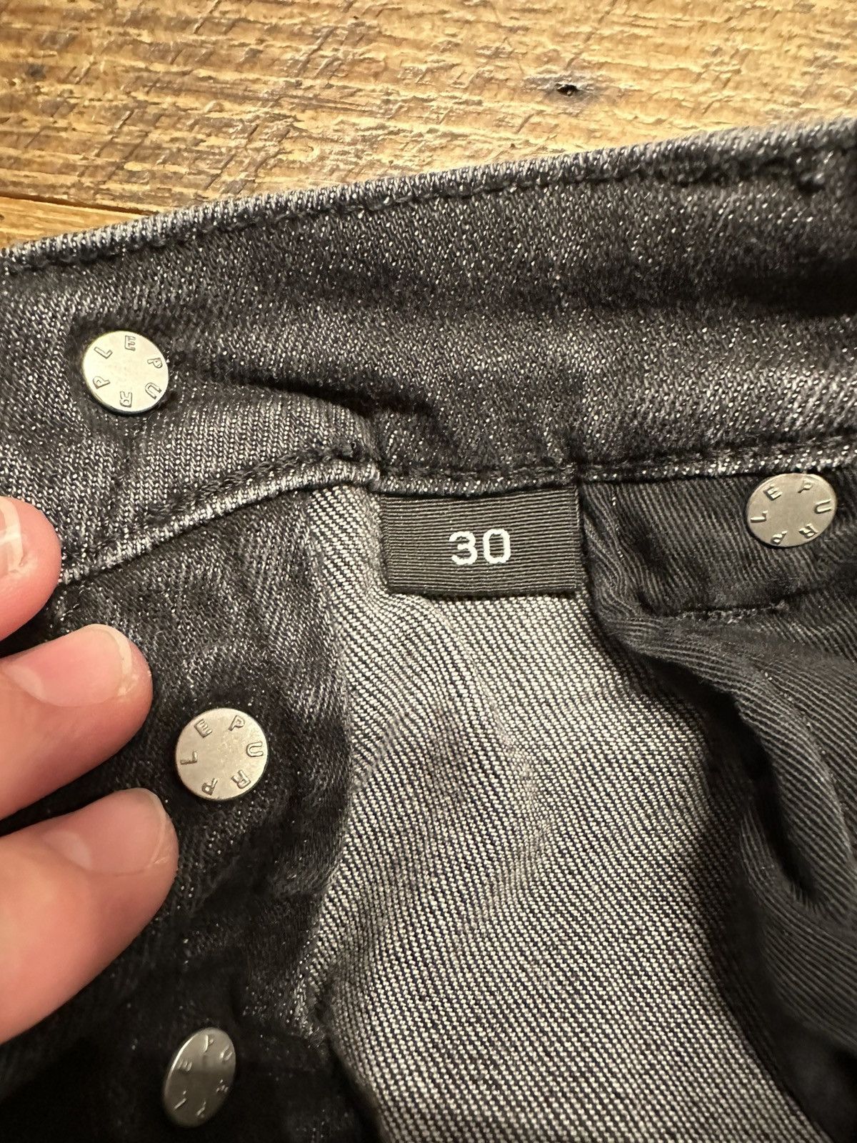 Purple Brand Purple Brand Thigh Hole Gray Denim Jeans Size 30 Size US 30 / EU 46 - 5 Thumbnail