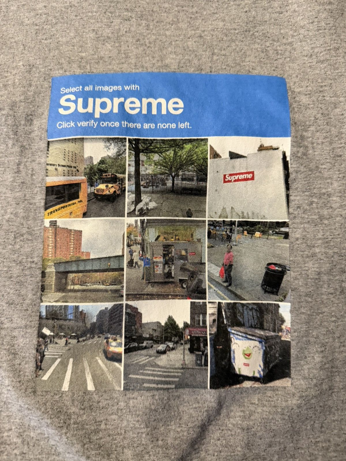Supreme Supreme Verify Tee Heather Grey Size US M / EU 48-50 / 2 - 2 Thumbnail