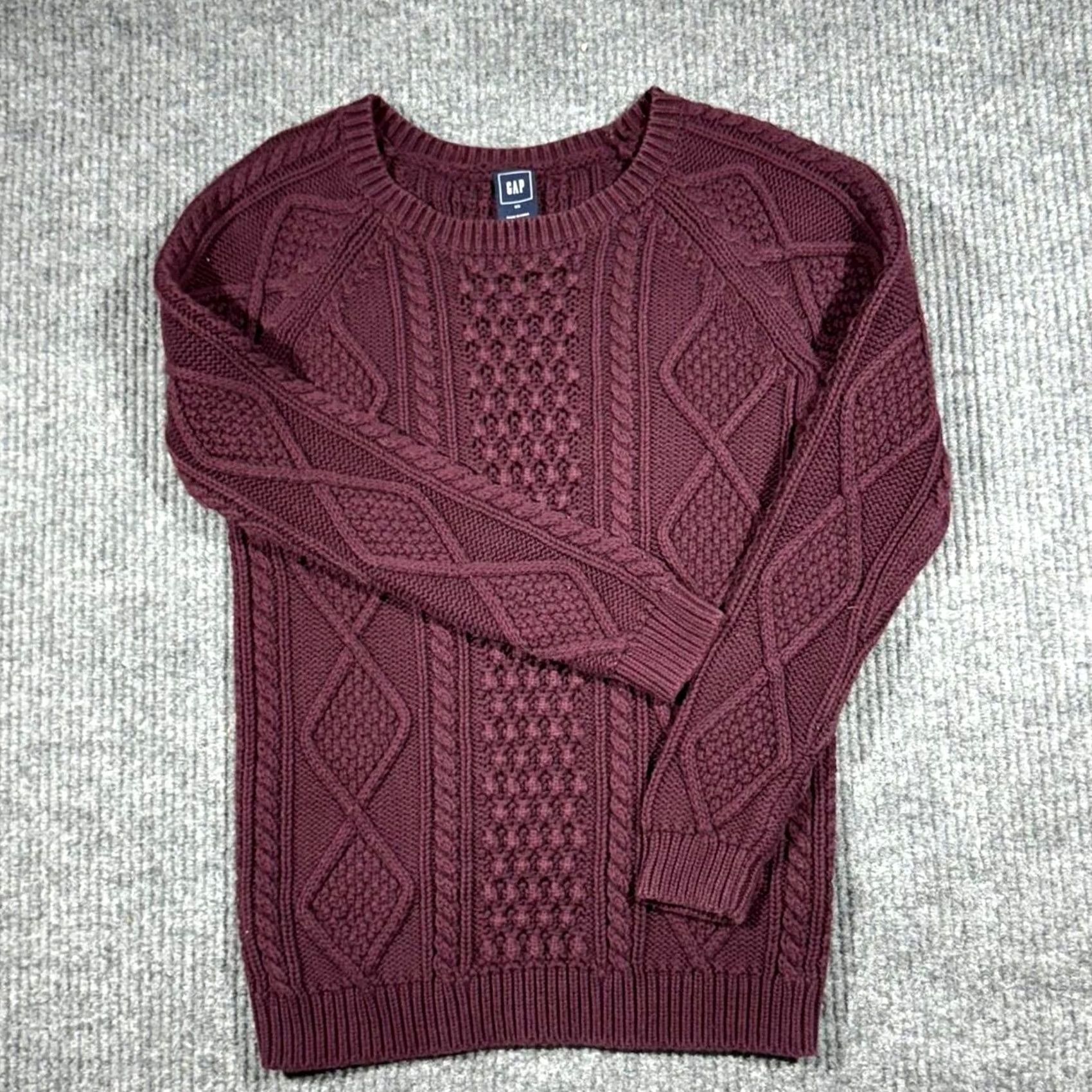 Gap GAP Cable Knit Sweater Women’s XS Purple Grandpa Sweater Shirt Pullover Womens XS Purple Grandpa Sweater Size XS / US 0-2 / IT 36-38 - 2 Thumbnail