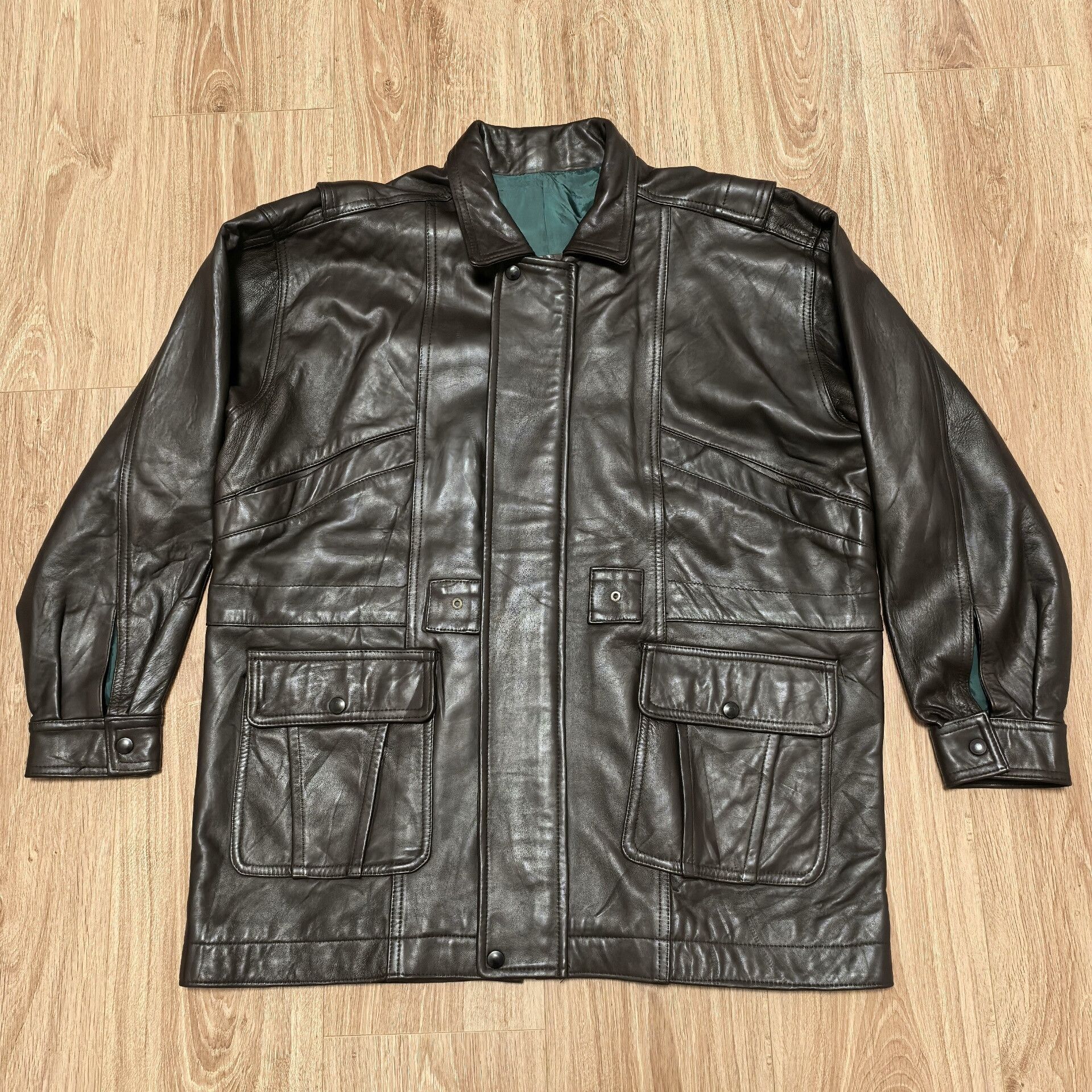 Vintage FLORENCE Sheepskin Moto Leather Jacket Size US M / EU 48-50 / 2 - 1 Thumbnail