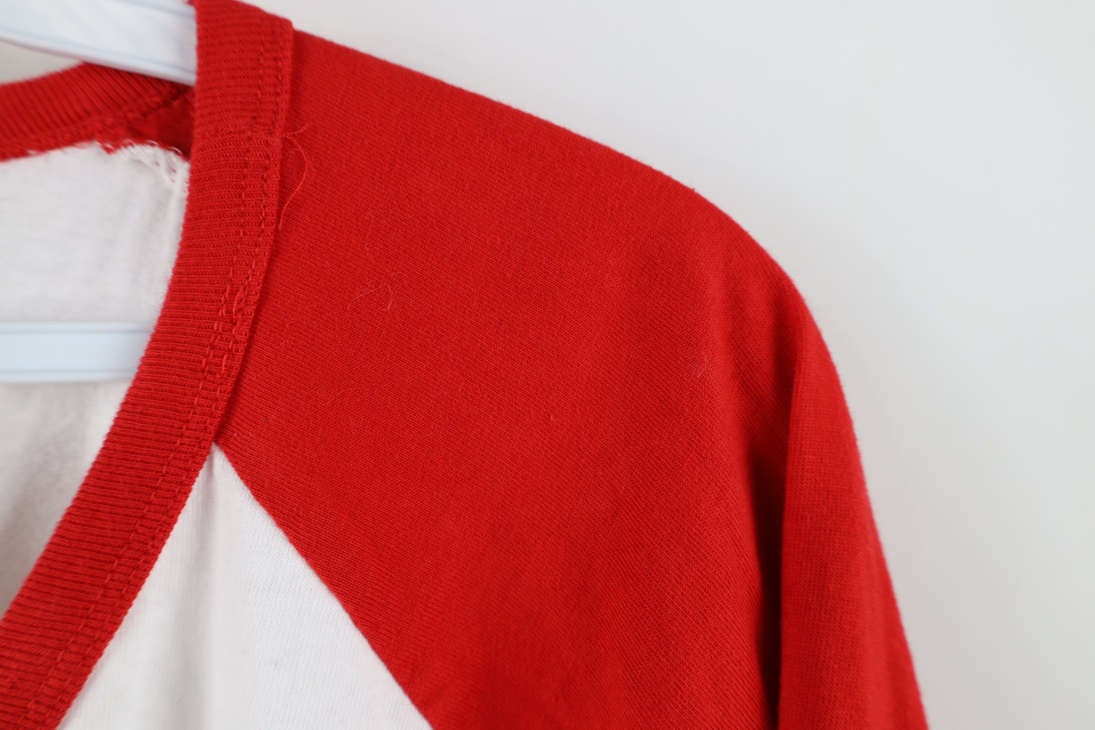 Vintage Vintage 90s Streetwear 3/4 Sleeve Raglan T-Shirt Red White Size US L / EU 52-54 / 3 - 5 Thumbnail