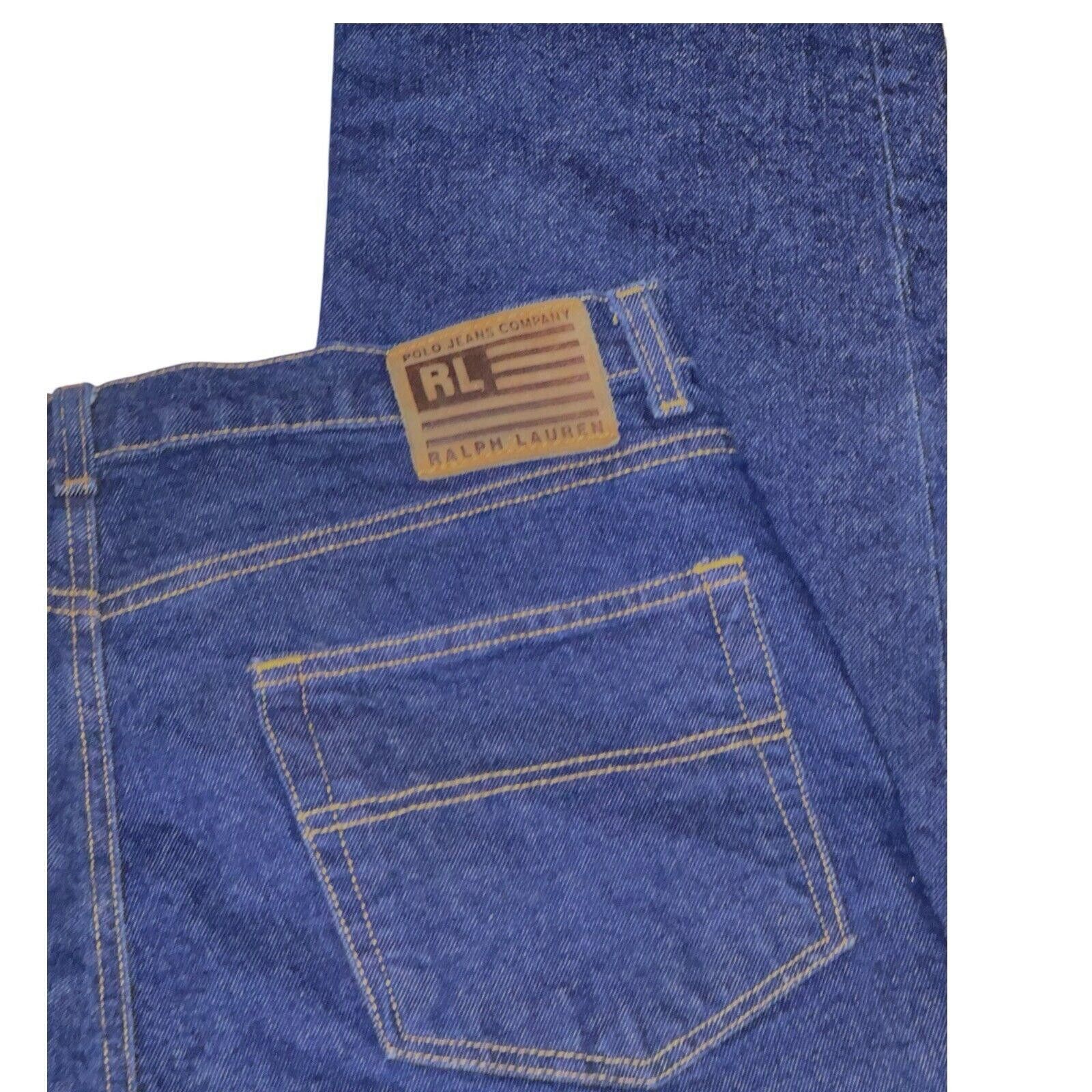 Polo Ralph Lauren Ralph Lauren Dark Wash Denim Blue Stretch Jeans Sz 14x31 Size 36" / US 14 / IT 50 - 5 Thumbnail
