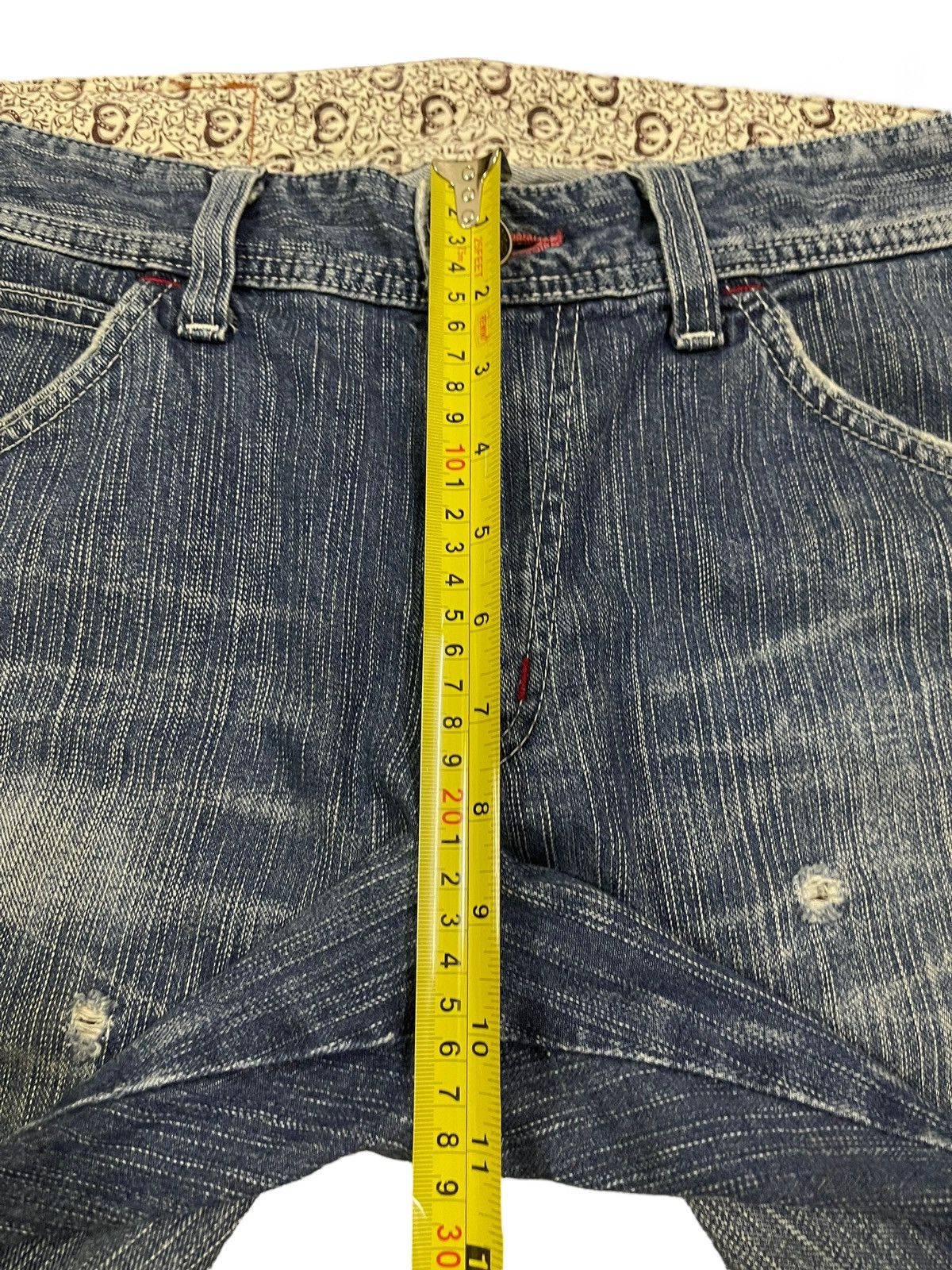 Edwin Vintage Edwin Classic Blue Wash Distressed Short Denim Size US 34 / EU 50 - 13 Thumbnail