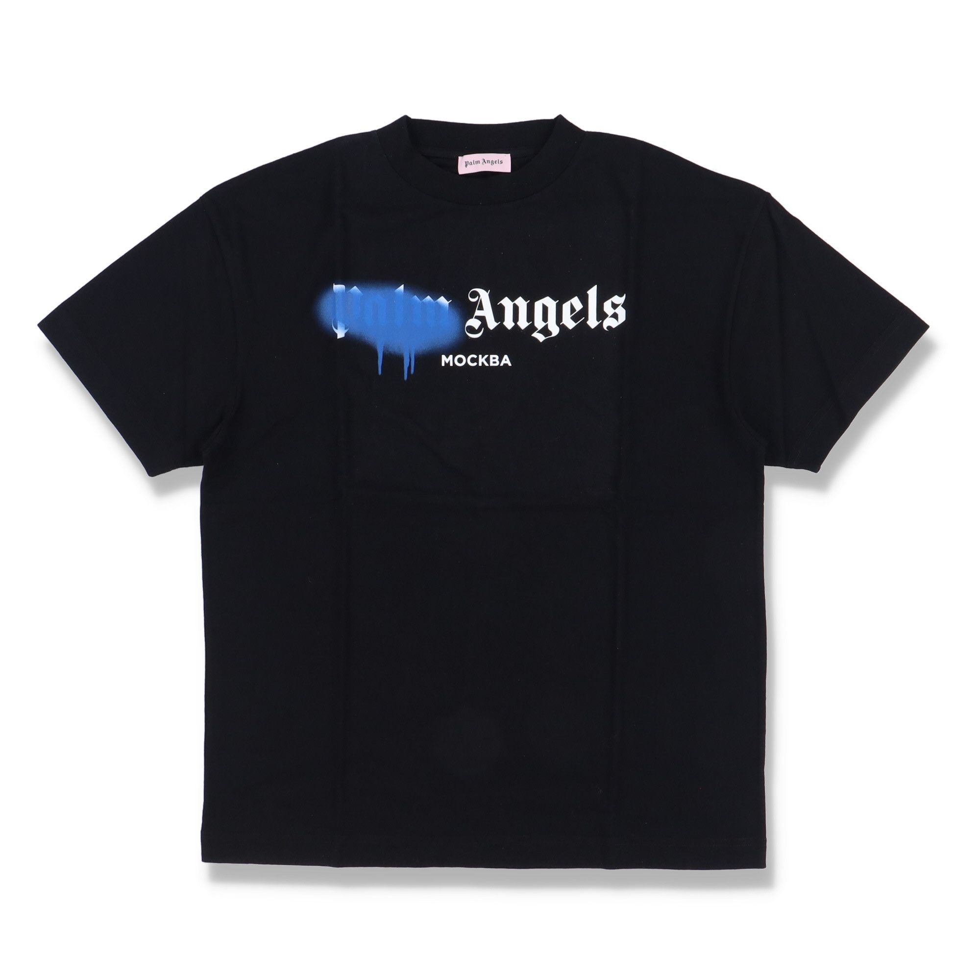 image of X Km20 Black Moscow Spray Logo T-Shirt, Men's (Size Large)