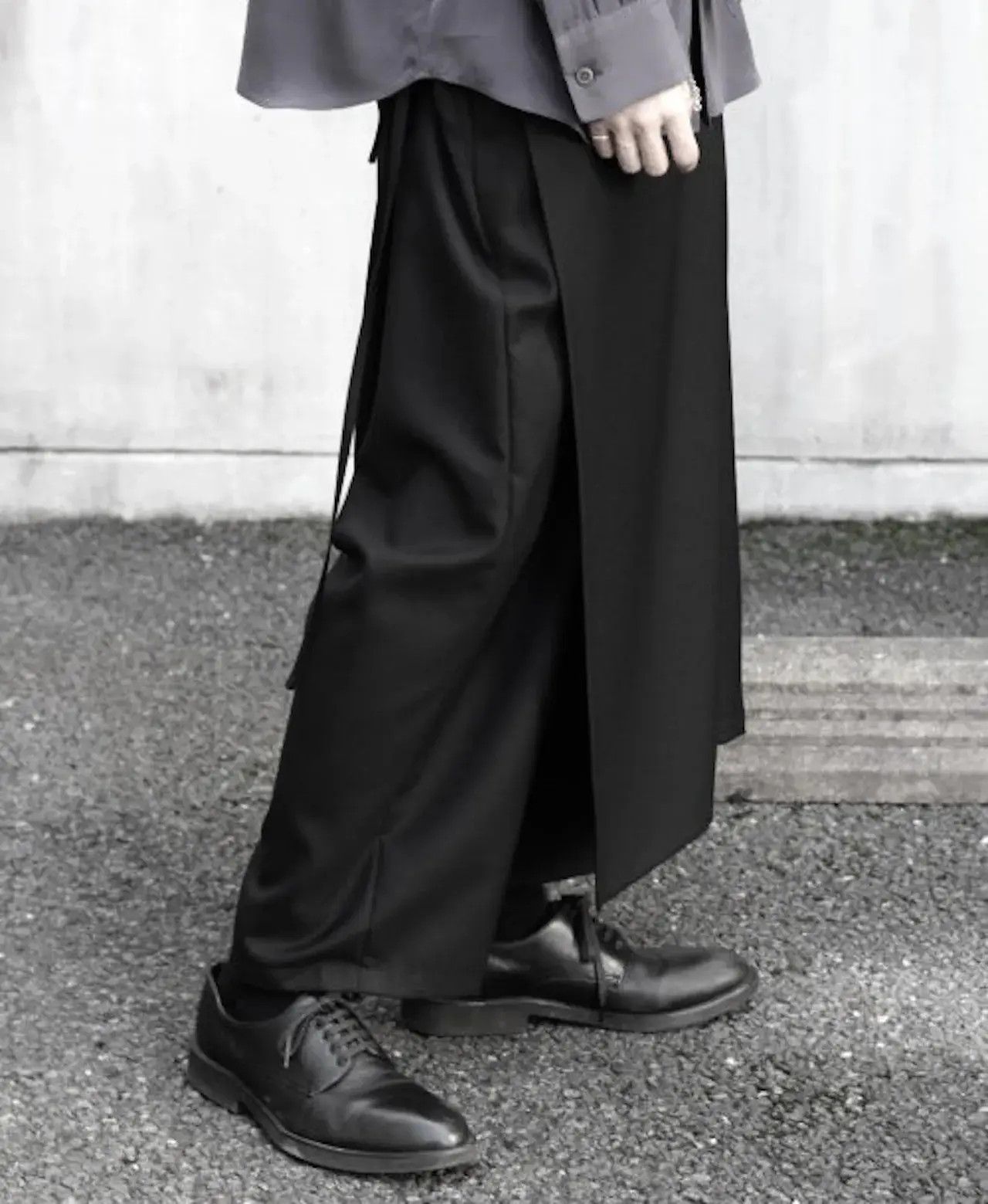 【超ポイント祭?期間限定】 Yamamoto Yohji × GroundY WOOL/POLYESTER WRAP 3-WAY GABARDINE パンツ