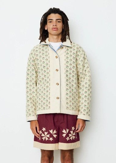 Bode 1495USD Blue White House Steps Reversible Quilted Jacket Size US L / EU 52-54 / 3 - 10 Thumbnail