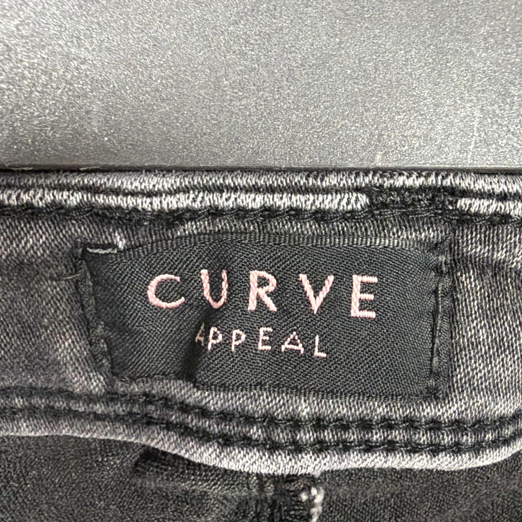Vintage VINTAGE Curve Appeal Minimalist Jegging Jeans Womens 12/31 34x25 Charcoal Denim Grunge Size 34" / US 12 / IT 48 - 7 Thumbnail