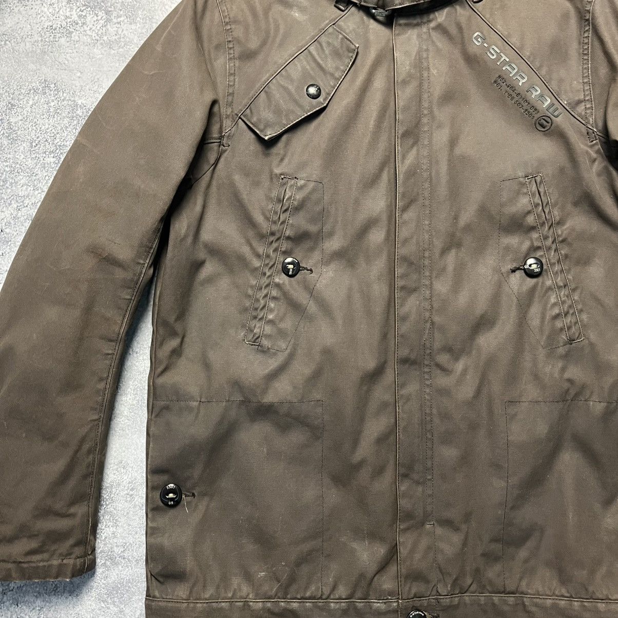 G-Star Vintage G-Star RAW Waxed Distressed Astron Parka 3301 Jacket Size US L / EU 52-54 / 3 - 3 Thumbnail
