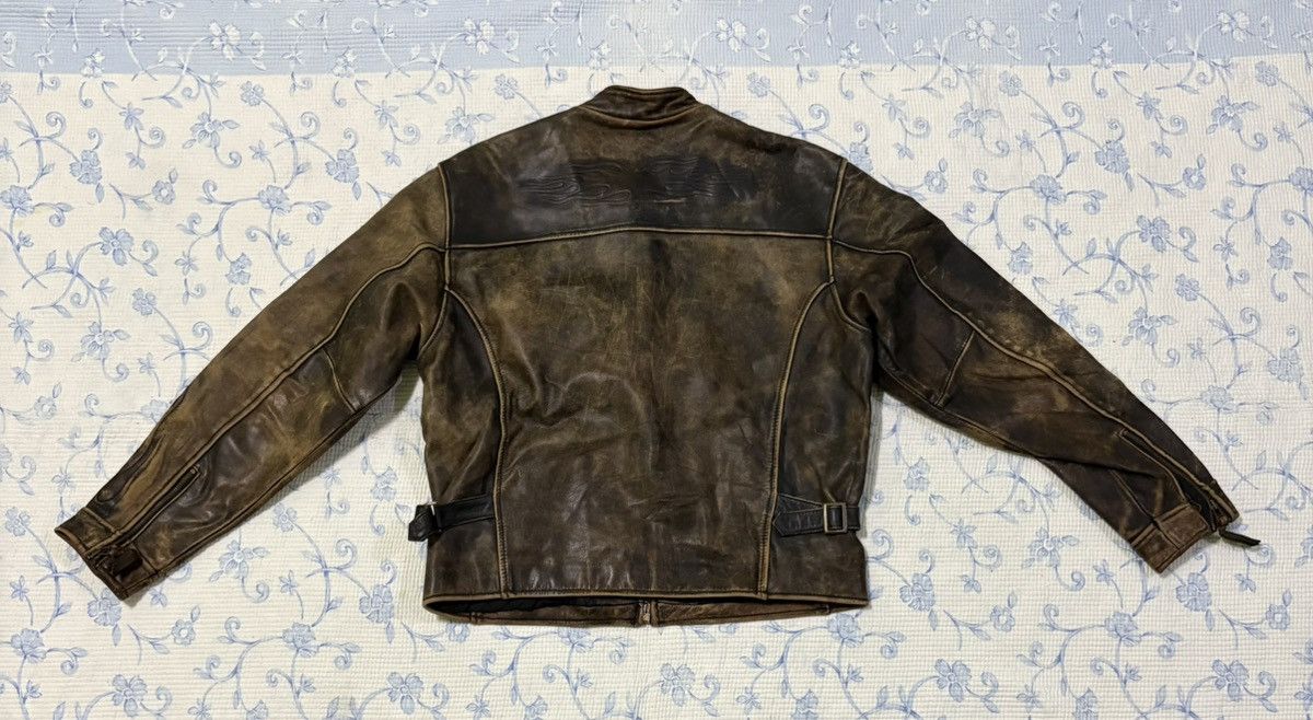 Other Cafe Racer Leather Jacket Biker Flame Jacket Size US L / EU 52-54 / 3 - 6 Thumbnail