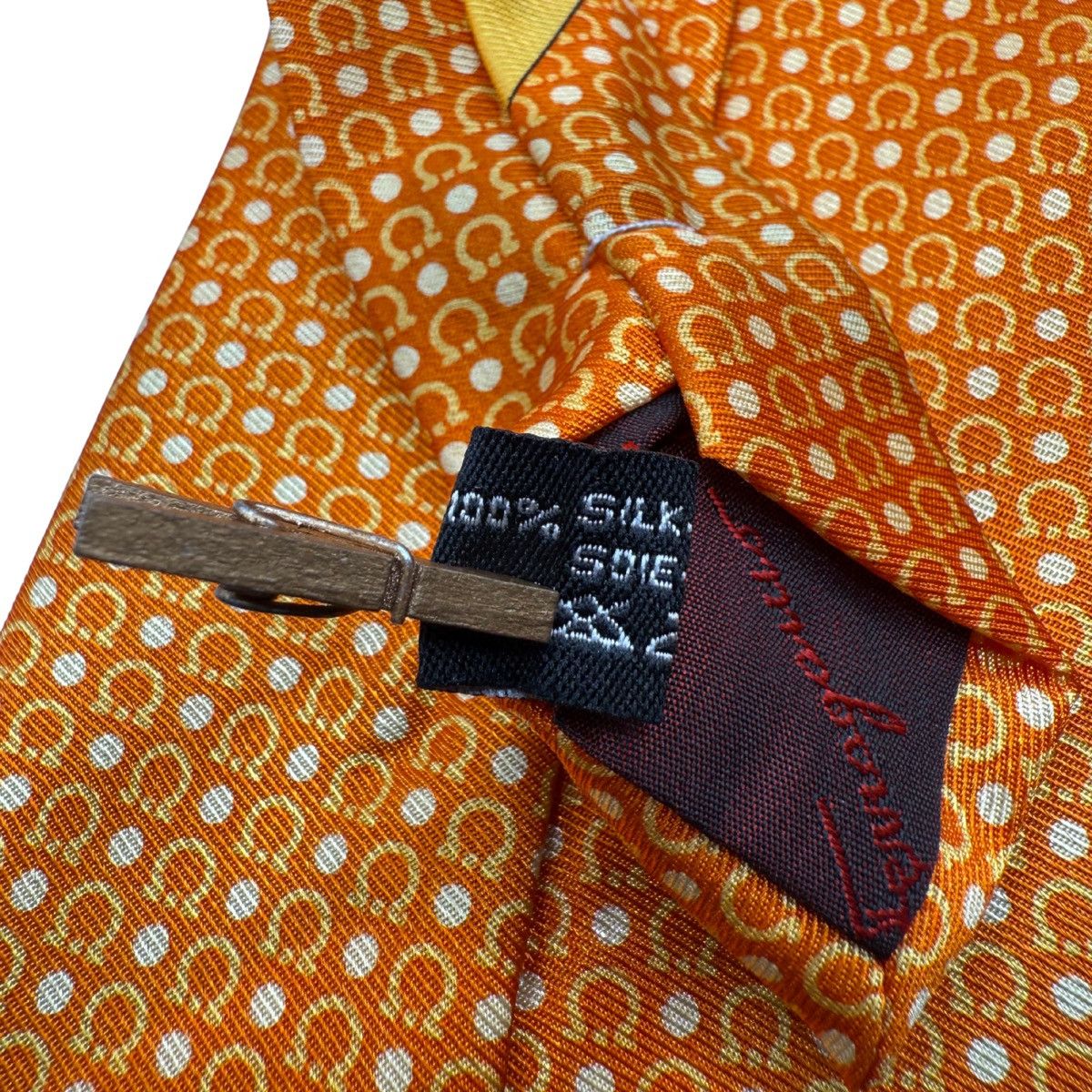 Salvatore Ferragamo Salvatore Ferragamo Silk Tie,Orange, Made in Italy, Like New Size ONE SIZE - 5 Thumbnail