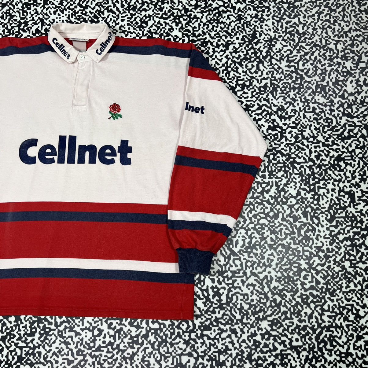 Vintage Vintage 90s England Rugby Jersey Cellnet Retro Sport Style Size US XL / EU 56 / 4 - 3 Thumbnail