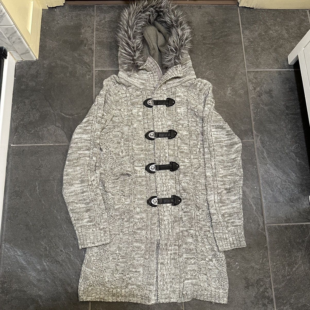 image of If Six Was Nine x In The Attic Fur Hood Winter Coat in Grey, Men's (Size Medium)