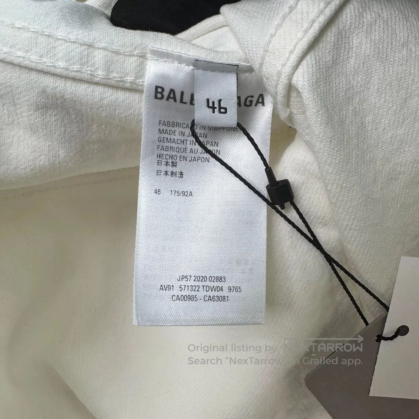 Balenciaga Balenciaga White Denim Jacket with Logo. Size US L / EU 52-54 / 3 - 5 Thumbnail
