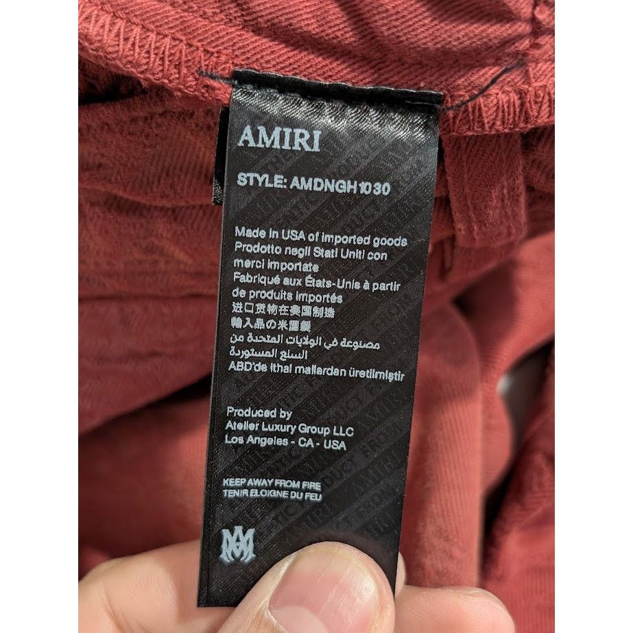 Amiri o1rshd1 Bandana Jacquard Pant in Sun Dried Tomato Size US 32 / EU 48 - 19 Thumbnail