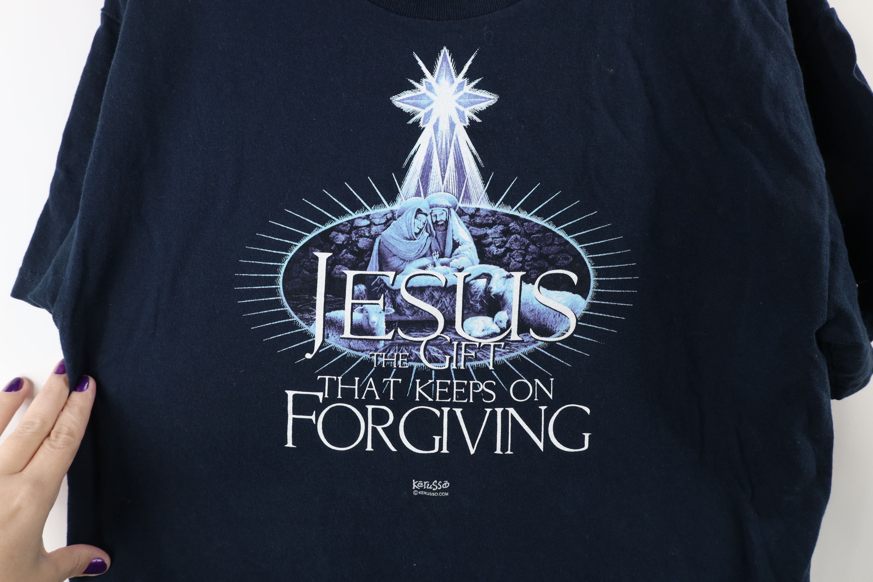 Vintage Vintage 90s Out Jesus Christianity Short Sleeve T-Shirt Size US M / EU 48-50 / 2 - 4 Thumbnail