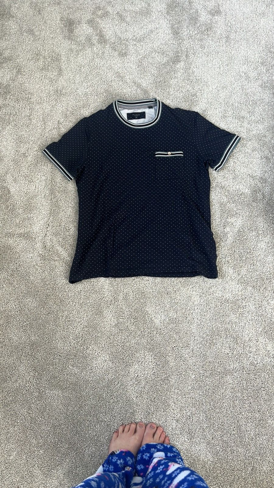 Ted Baker Ted Baker London Navy poka dot shirt Size US M / EU 48-50 / 2 - 1 Thumbnail