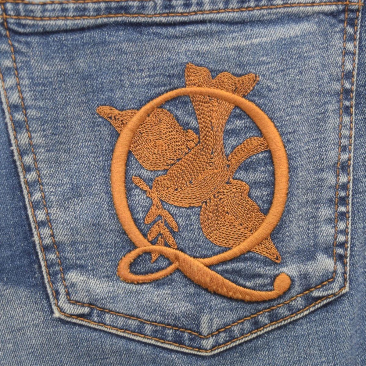 MCQ Distressed Pocket Embroidered Jeans Pants Size US 34 / EU 50 - 4 Thumbnail