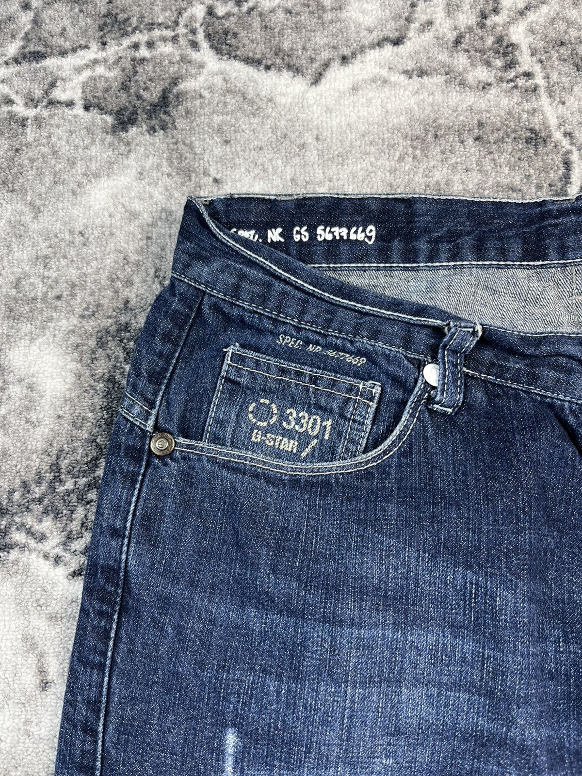 G-Star G-Star Raw 3301 Jeans Dark Wash Straight W32 Size US 32 / EU 48 - 5 Thumbnail