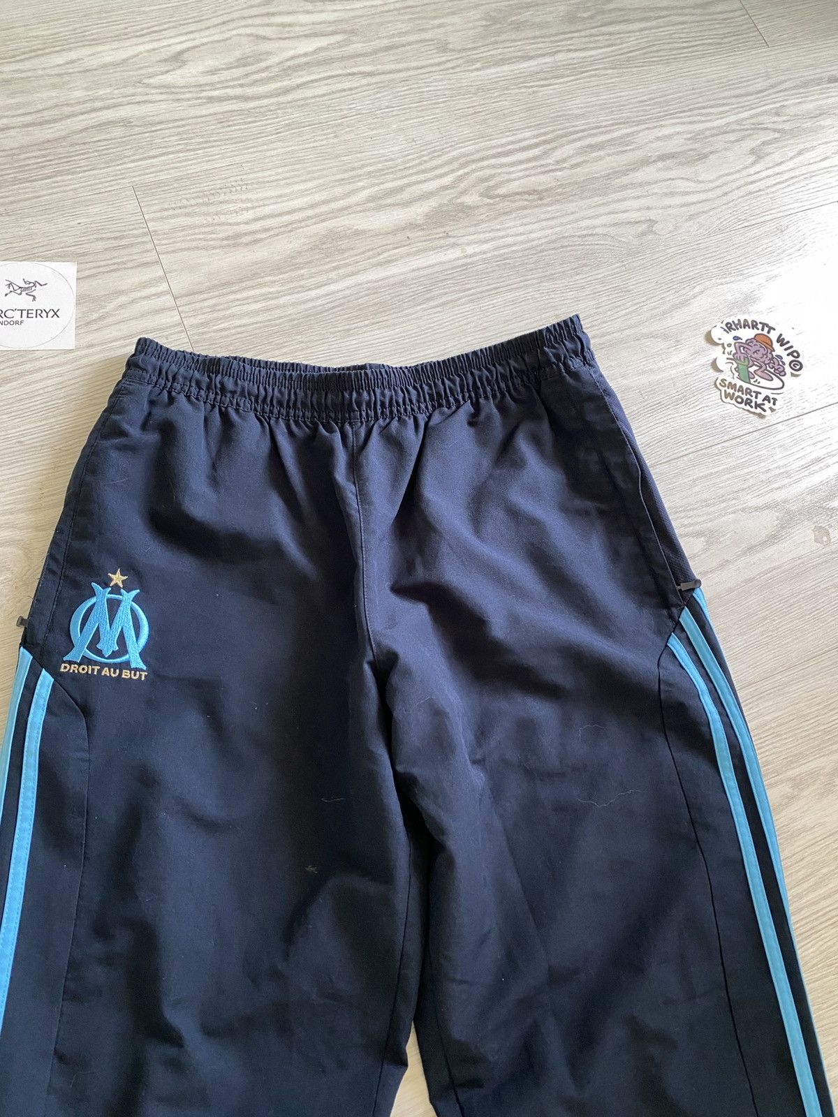 Adidas × Vintage Adidas Olympique Marseille Sweatpants 2011 Drill Y2K style Size US 32 / EU 48 - 2 Thumbnail