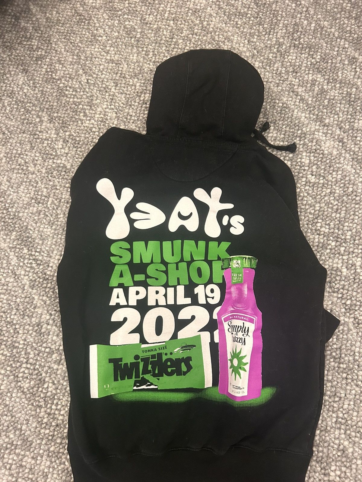 image of Yeat Nyc Pop-Up Shop Hoodie in Black, Men's (Size Small)