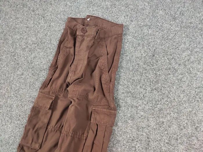 Japanese Brand Vintage 90s Japanese Brown Cargo canvas Pants Y2K Hype Style Size US 30 / EU 46 - 4 Thumbnail