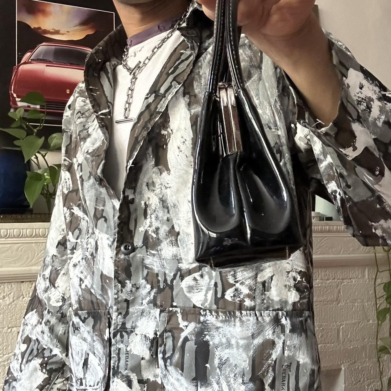 Other × Vintage VINTAGE BLACK PVC PATENT LEATHER PLASTIC LADY HANDBAG Size ONE SIZE - 5 Thumbnail