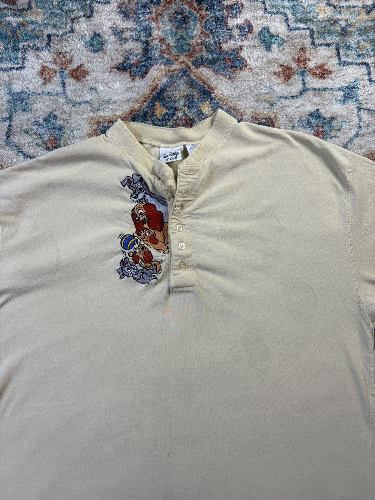 Disney Vintage Disney Lady And The Tramp Henley T-shirt Size XL Size US XL / EU 56 / 4 - 5 Thumbnail