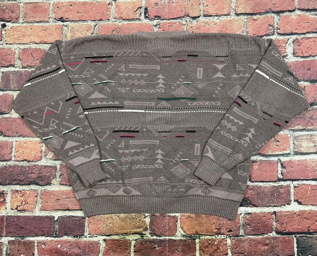 London Fog Vintage London Fog Textured Abstract Knit Grandpa Sweater Size US XXL / EU 58 / 5 - 2 Thumbnail