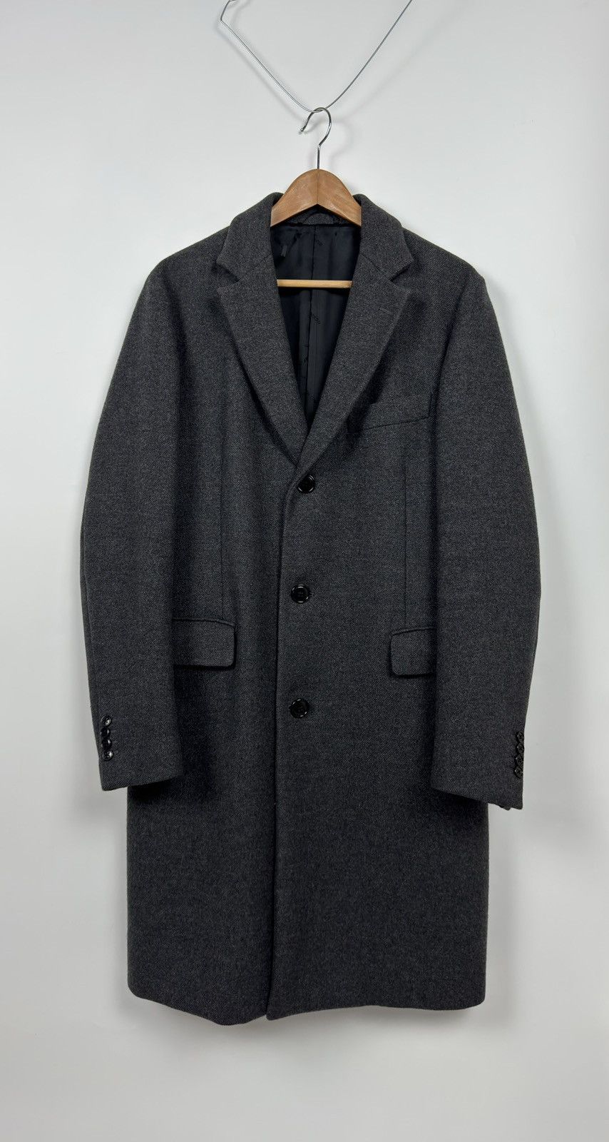 Hermes Hermes Heavy Wool Black-Grey Coat Size US M / EU 48-50 / 2 - 1 Thumbnail