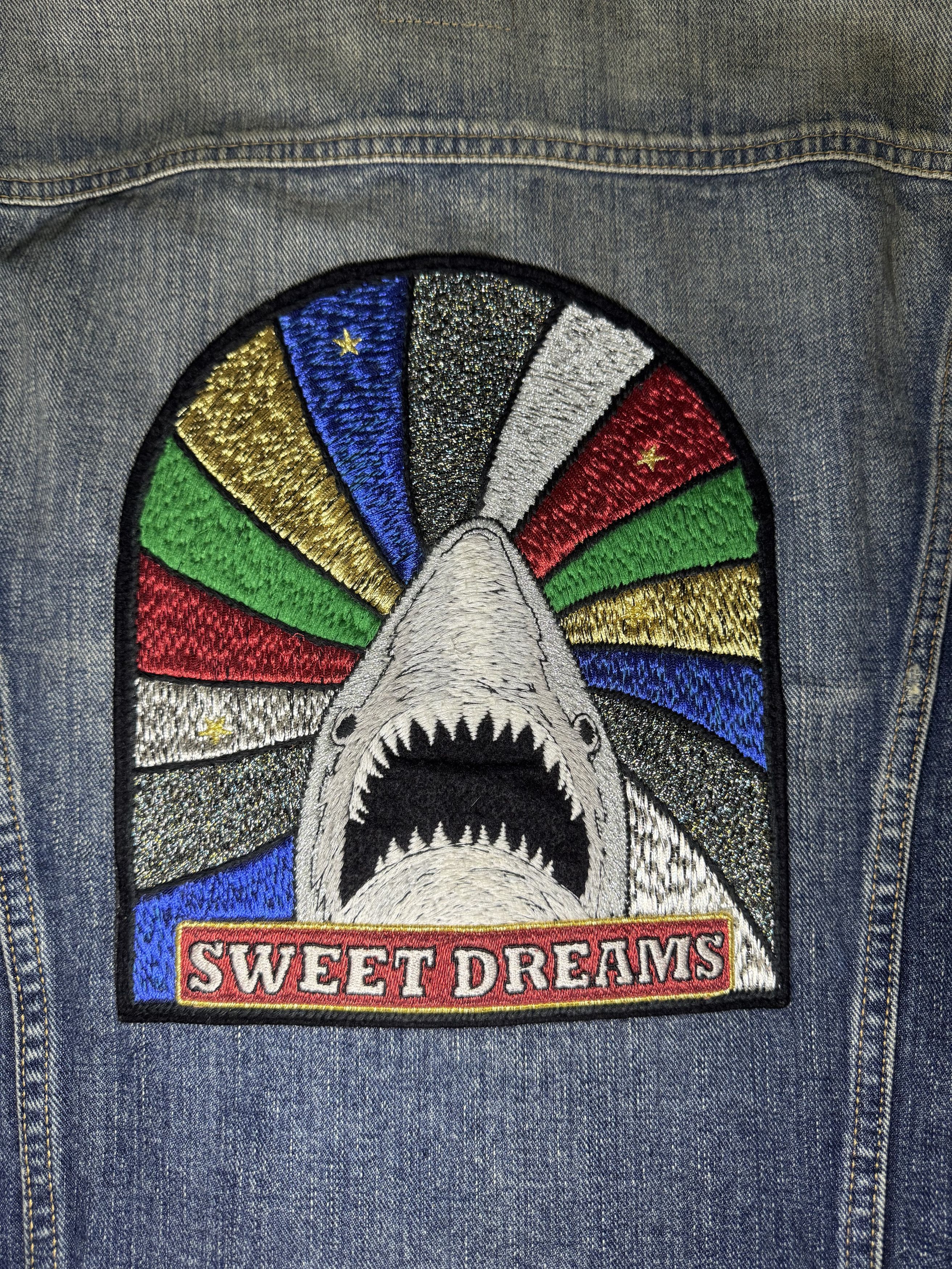 Saint Laurent Paris Saint Laurent "Sweet Dreams" Shark Embroidered Denim Jacket Size US M / EU 48-50 / 2 - 3 Thumbnail