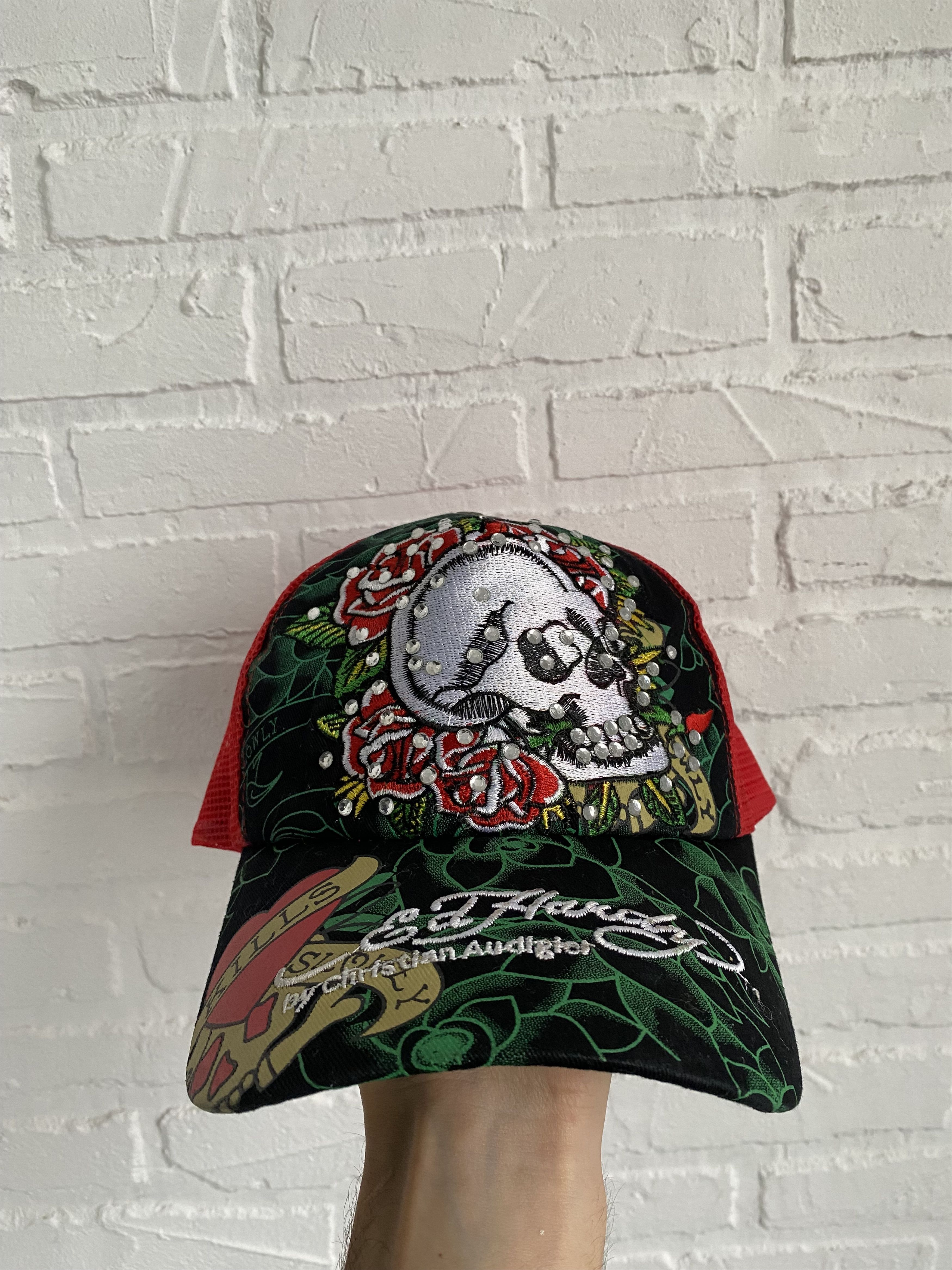Ed Hardy ED HARDY SKULL CRYSTALS snake trucker cap Size ONE SIZE - 1 Thumbnail