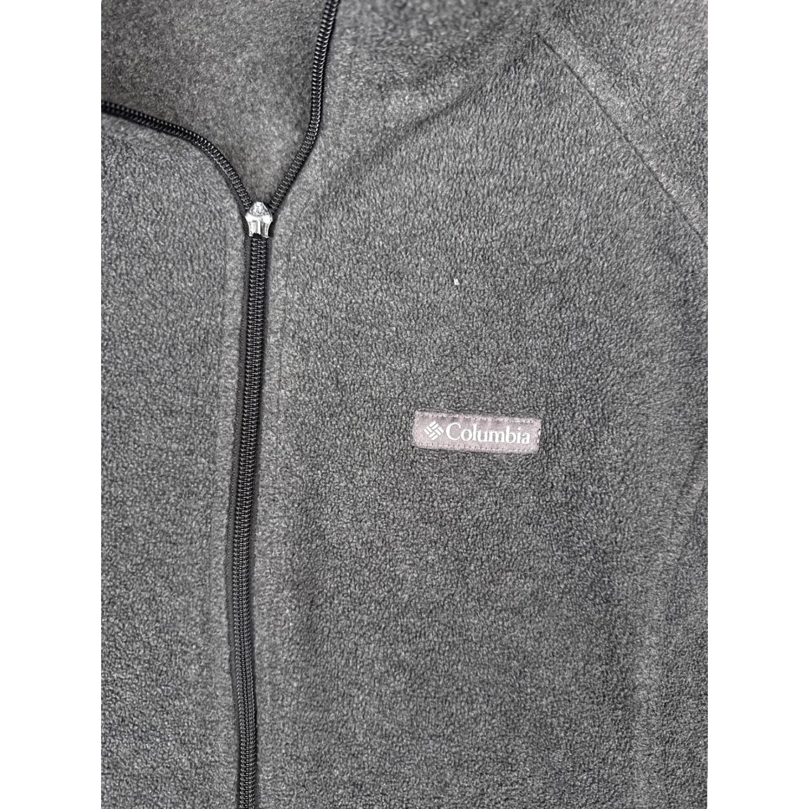 Vintage Columbia Jacket Womens 2X Gray Fleece Full Zip Outdoor Pockets Mock Neck Logo Size XXL / US 16-18 / IT 52-54 - 6 Thumbnail