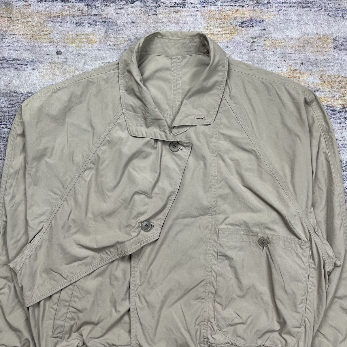 Issey Miyake Vintage 90s Renoma asymmetrical button bomber jacket Size US M / EU 48-50 / 2 - 2 Thumbnail
