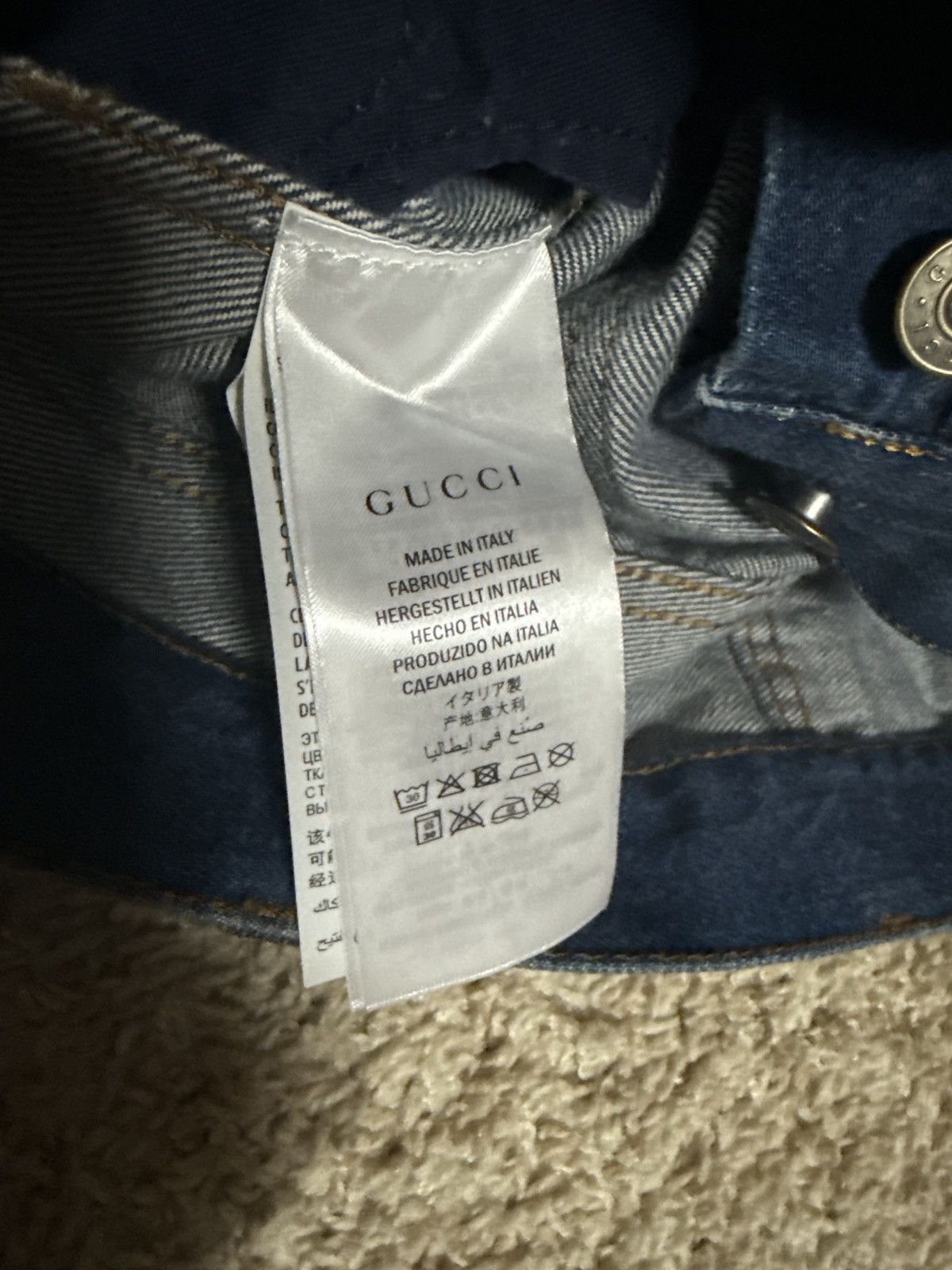 Gucci Hand Painted Floral Jeans Size US 32 / EU 48 - 5 Thumbnail