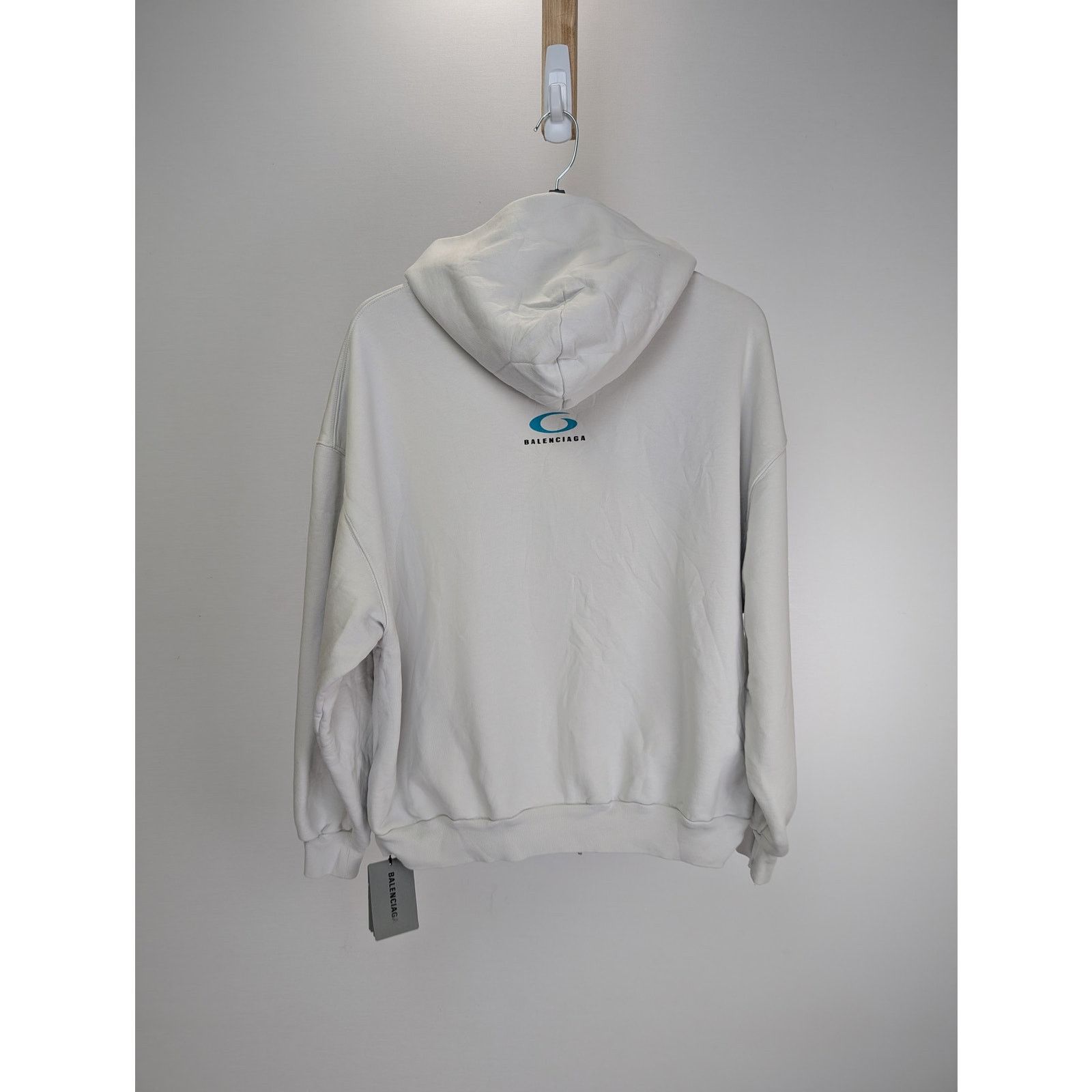Balenciaga o1rshd1 Zip-up Hoodie Loop Sports Icon Print Mol Dirty White Size US L / EU 52-54 / 3 - 8 Thumbnail