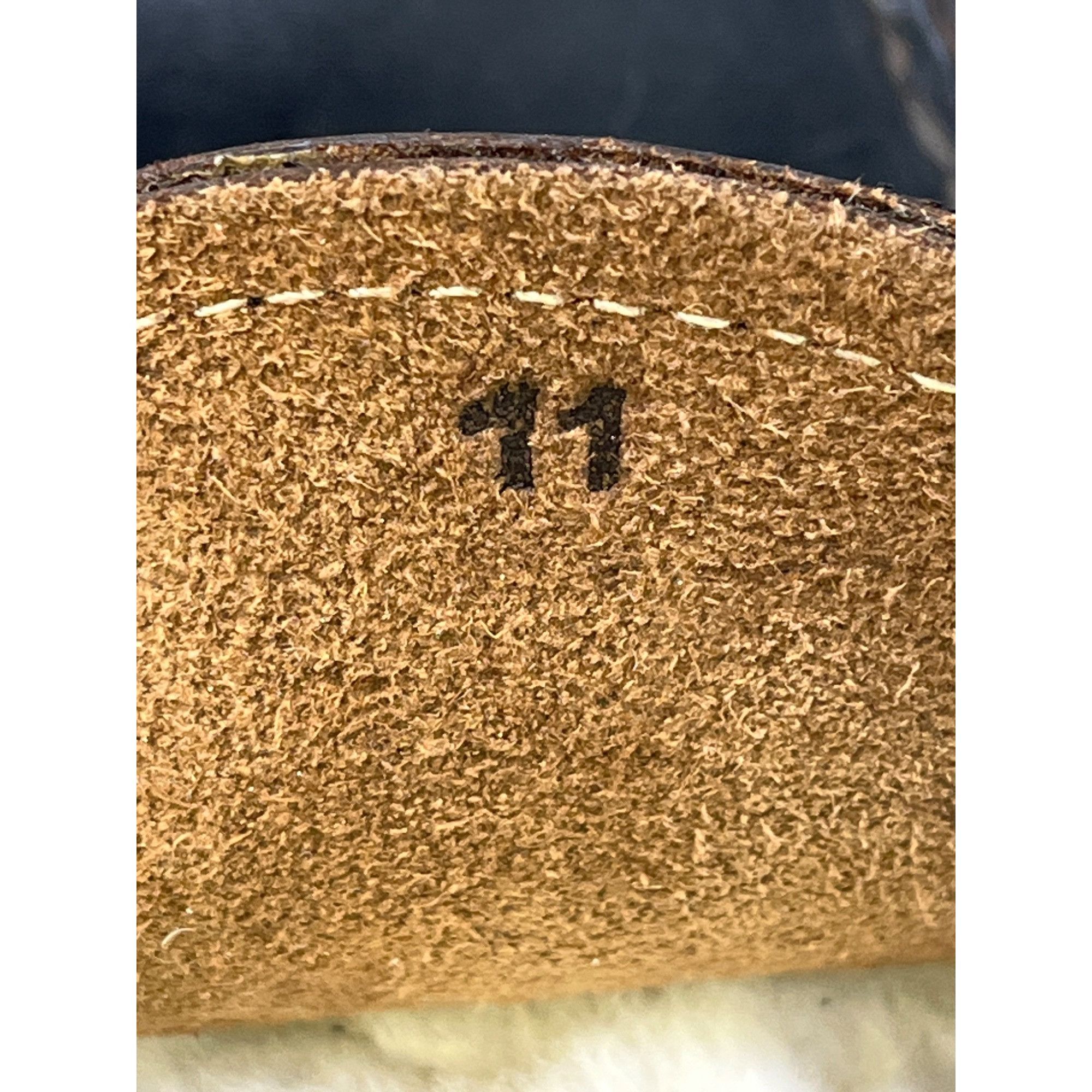 Ugg Ugg Australia Men's Black Leather Slippers Size 11 SKU 6212 Size US 11 / EU 44 - 6 Thumbnail