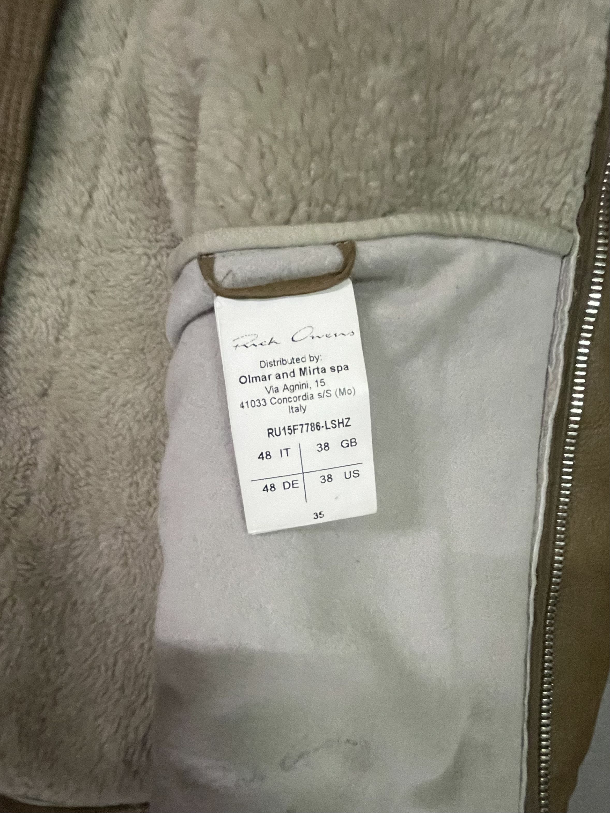 Rick Owens Rick Owens Blistered Lamb Leather Shearling Bauhaus Jacket Size US M / EU 48-50 / 2 - 7 Thumbnail